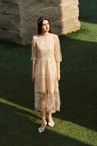 [107322114081_Var-383600] Dresses_M_Green tone